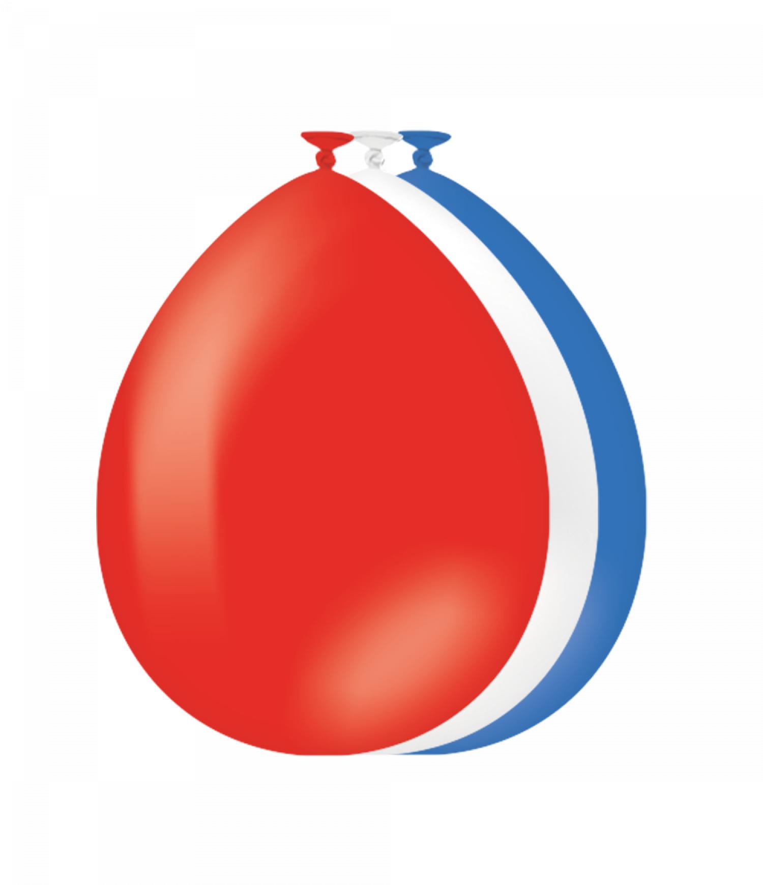 10 ballons latex 30 cm bleu blanc rouge France
