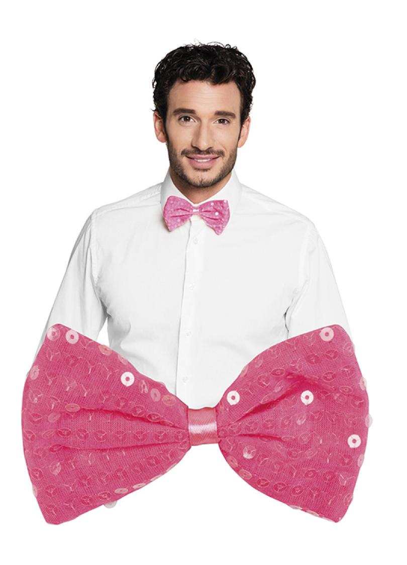 Noeud papillon a sequin fuchsia