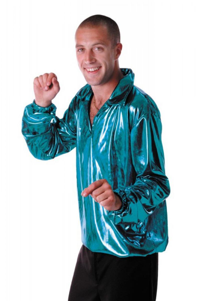 Tee shirt disco Night turquoise taille M/L