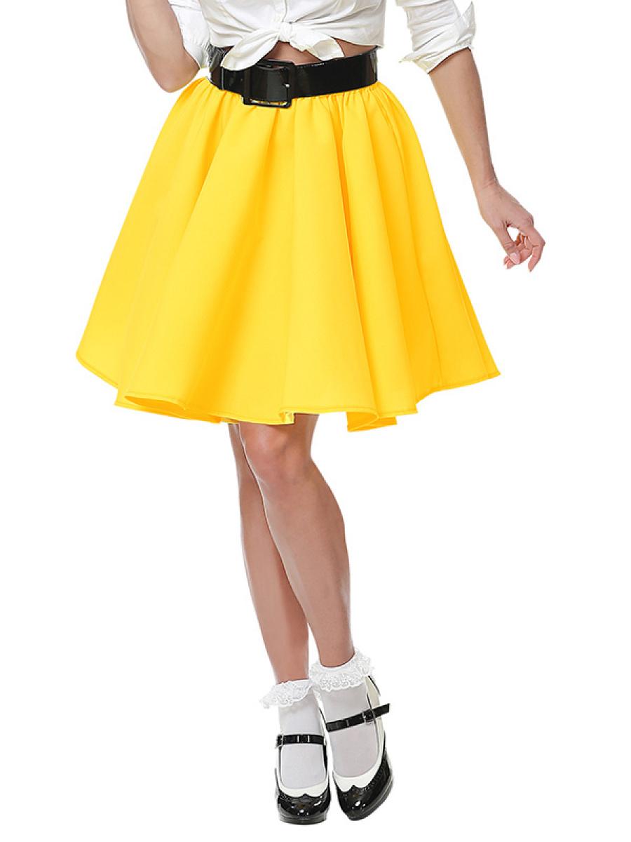 Jupe rock années 50 jaune taille M/L