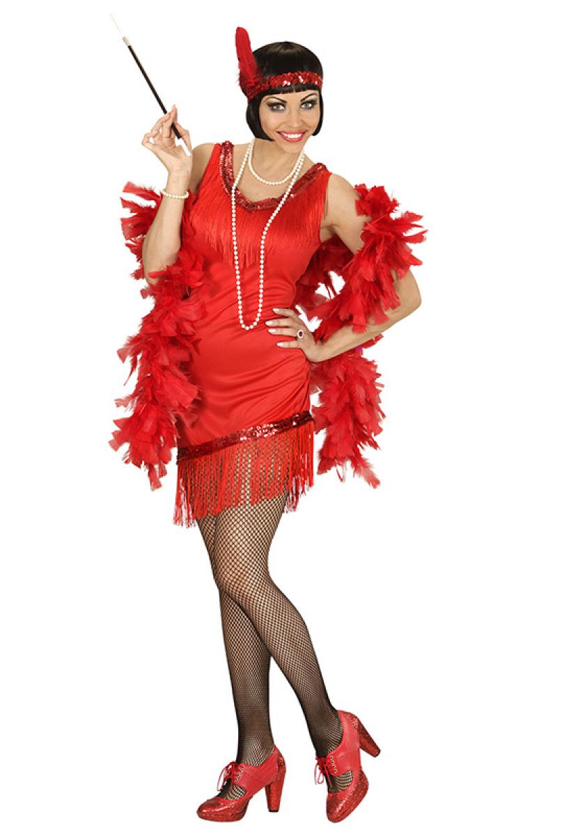 Robe Charleston rouge à franges taille XL