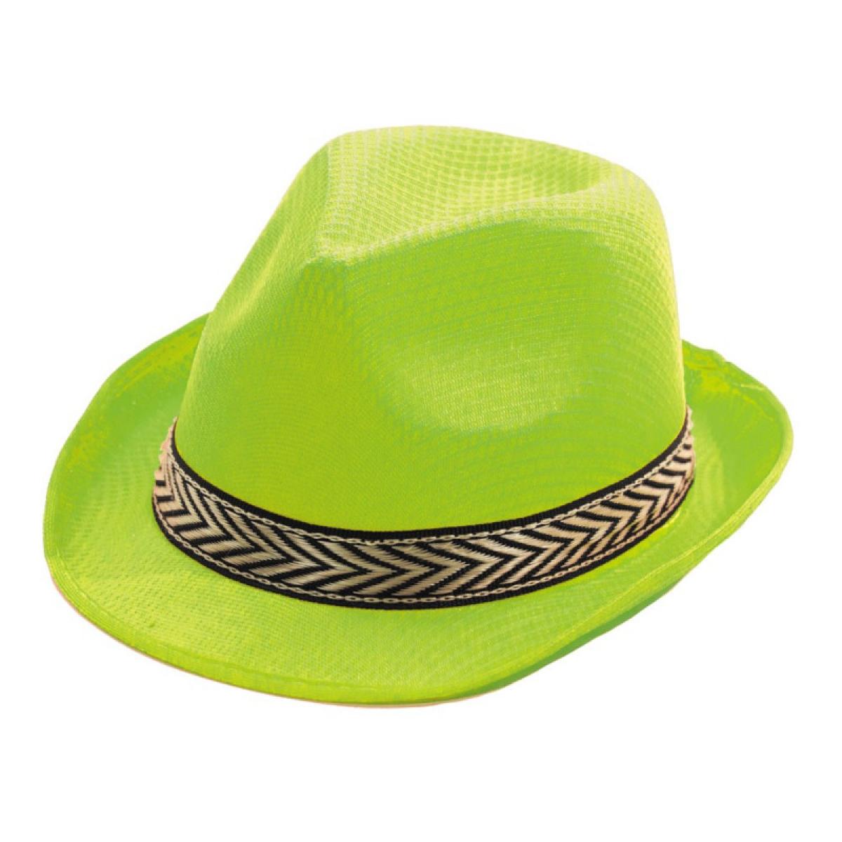 Lot de 100 borsalinos polyester Tony vert fluo