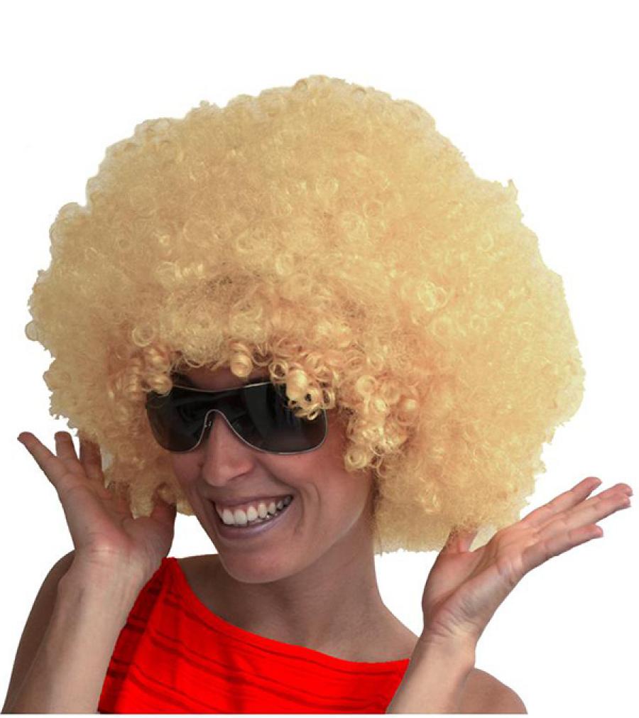 Perruque afro blond