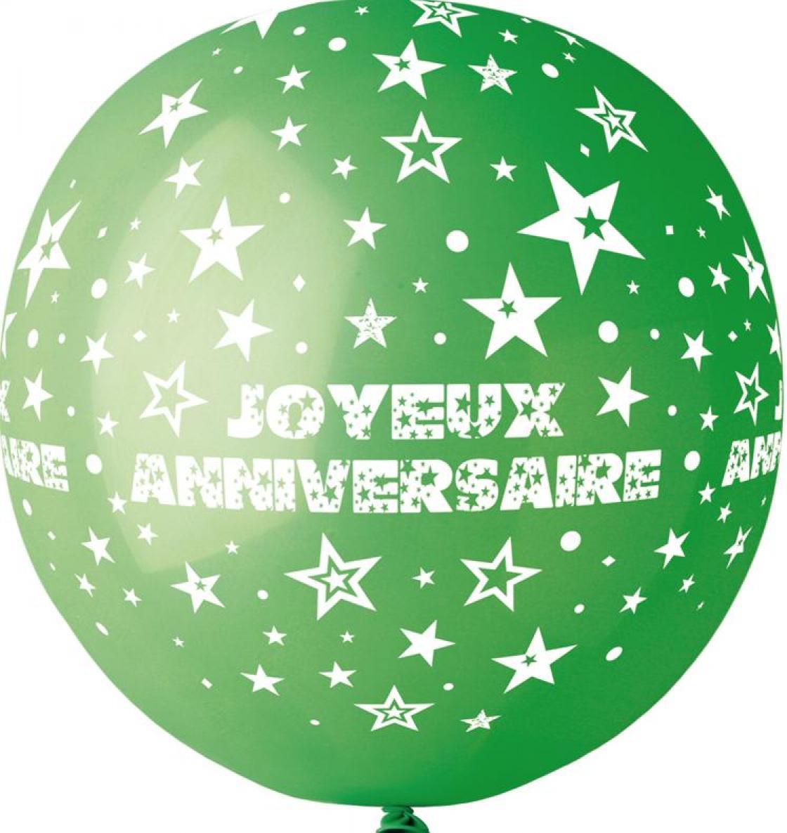 Ballon géant joyeux anniversaire Vert foncé