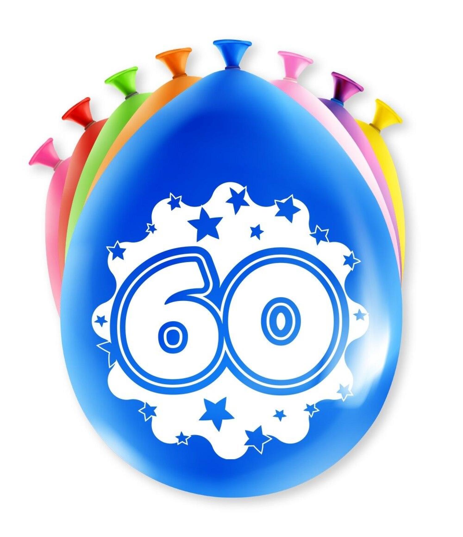 8 ballons jubilé anniversaire 60 ans diamètre 28cm