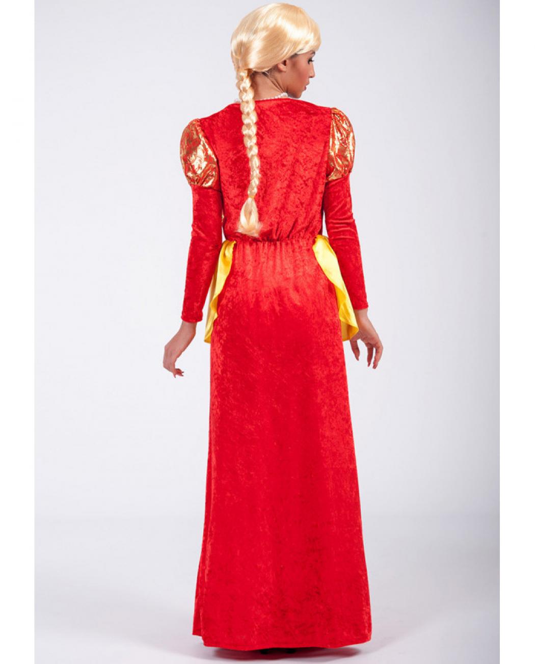 Robe marquise rouge et dorée taille M/L