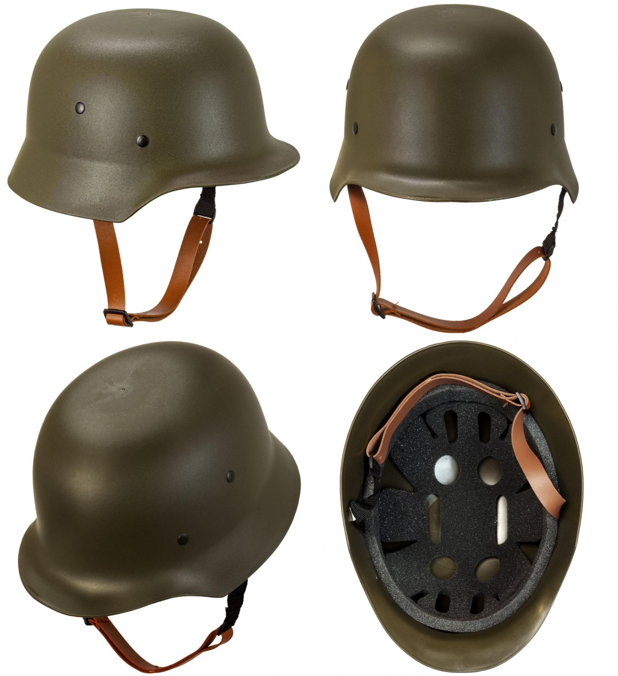 Casque militaire soldat vert qualité supérieure avec jugulaire
