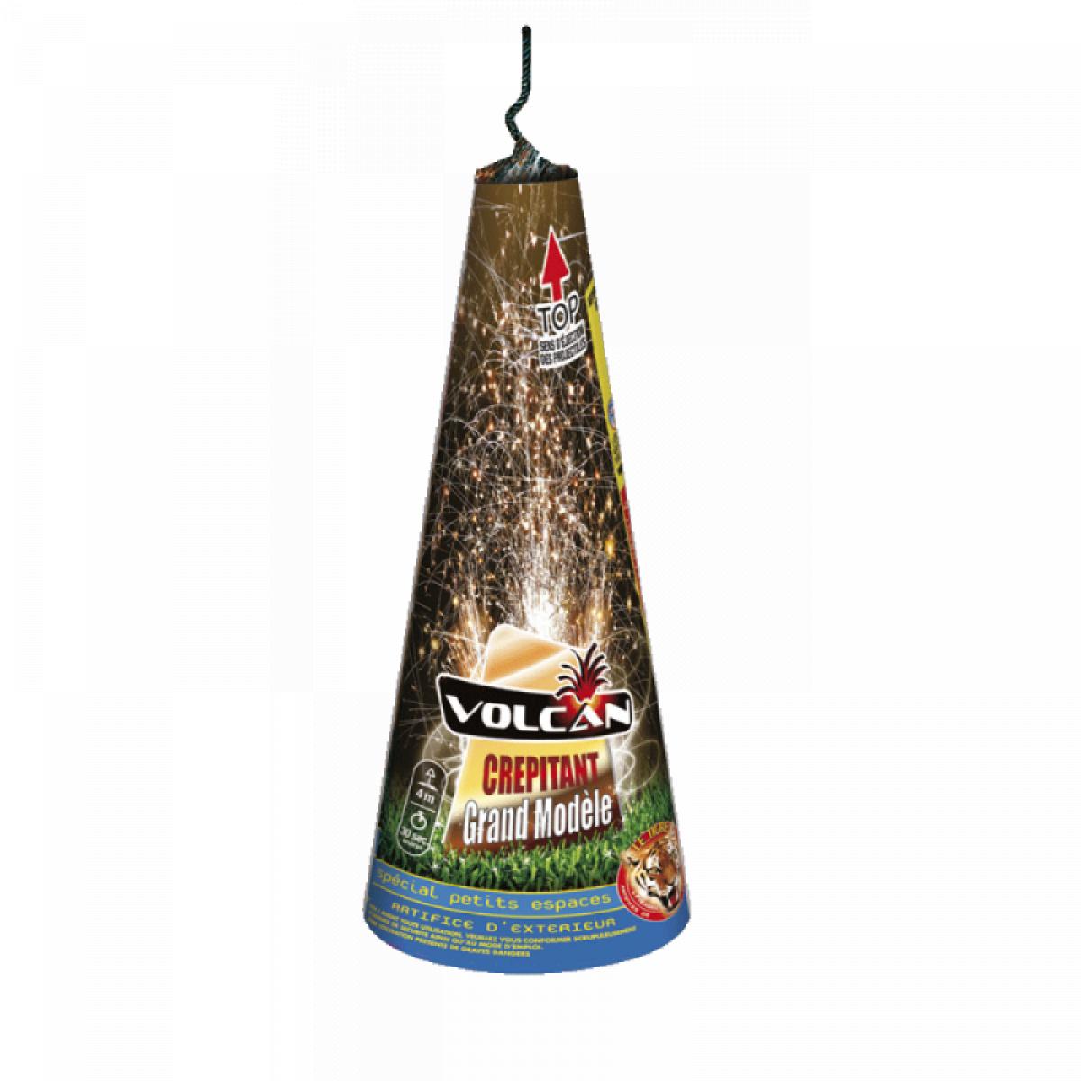 Volcan crépitant multicolore grand modèle