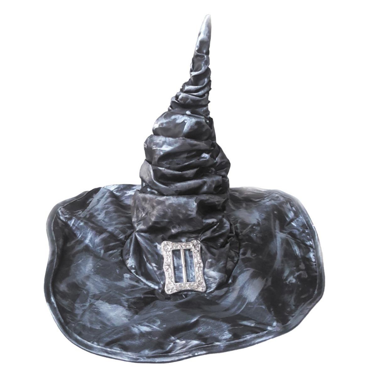 Chapeau de sorcière gris tordu