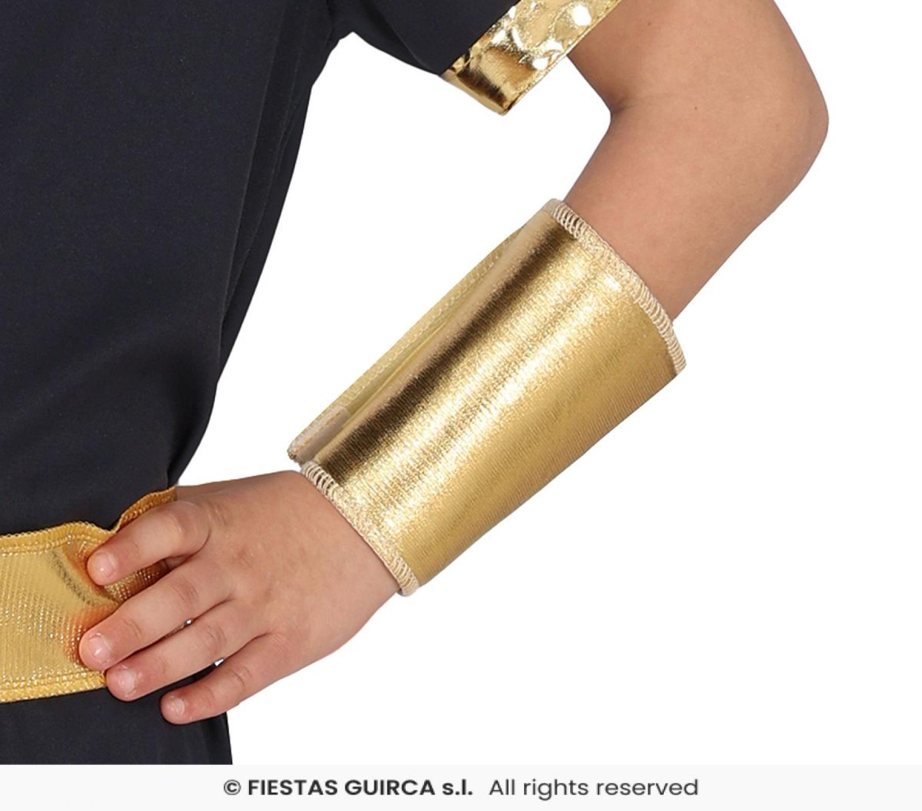 Pharaon égyptien garçon noir et or 3/4 ans
