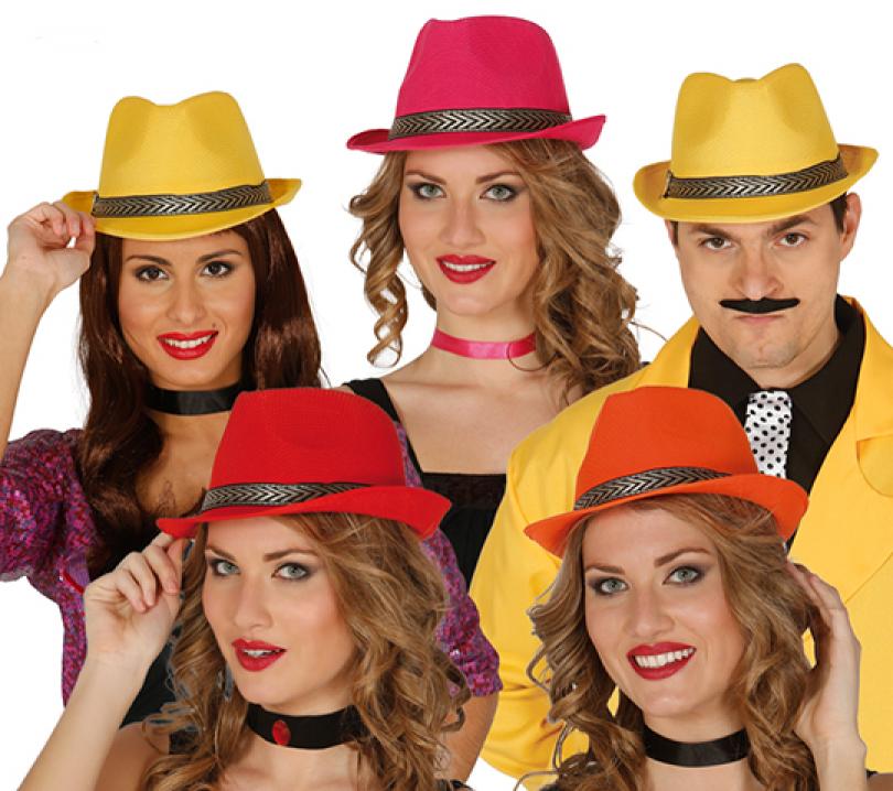 Lot de 12 borsalinos couleur
