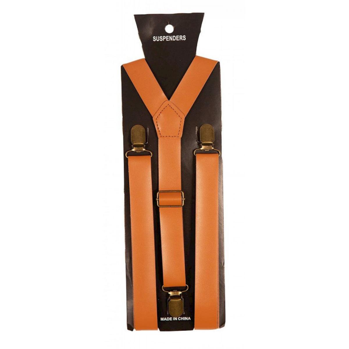 Bretelles marrons imitation cuir