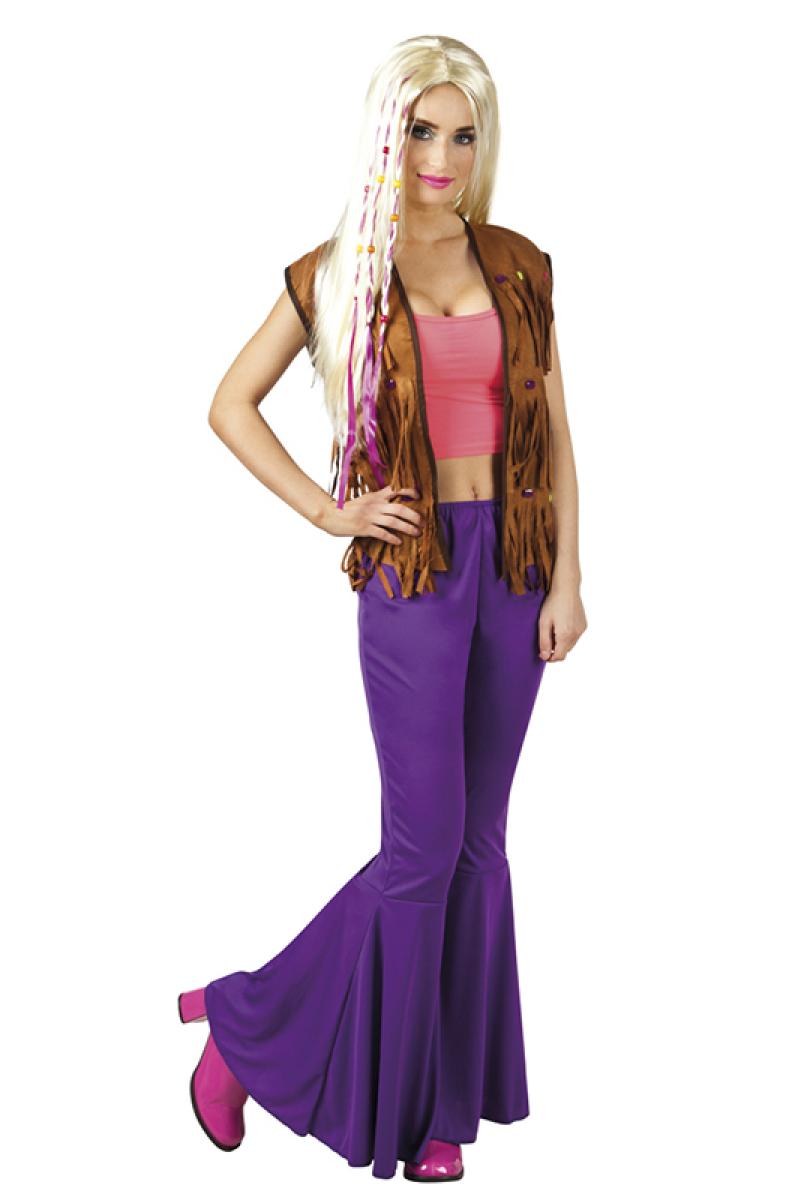 Pantalon pattes d'éléphant violet taille M