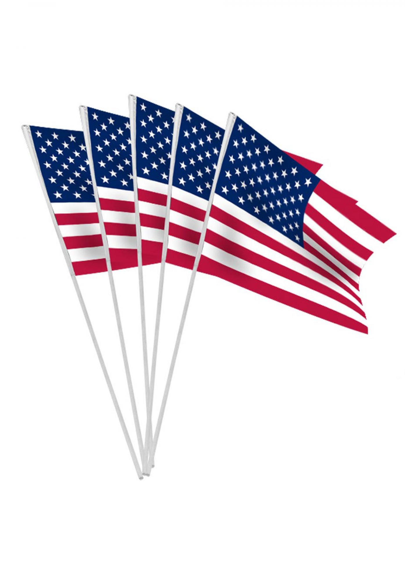10 drapeaux plastique 9,5x16cm USA