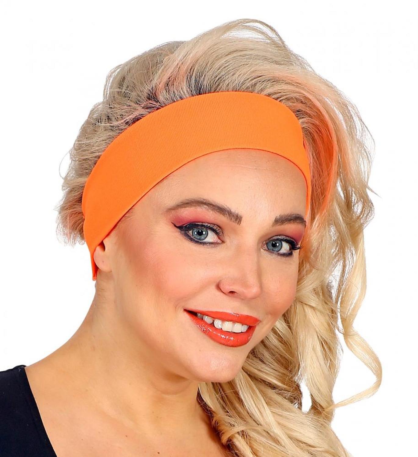 Bandeau élastique fluo pour cheveux orange