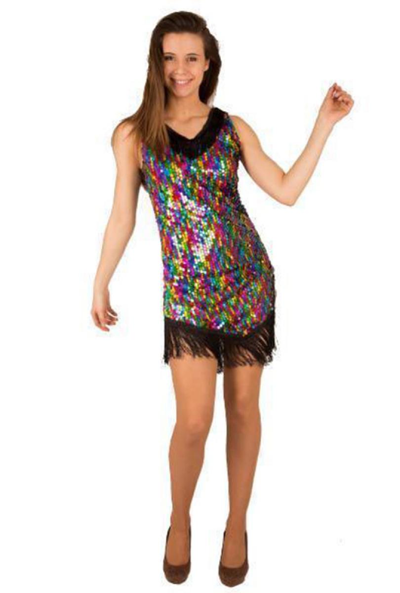 Robe disco multicolore taille 36
