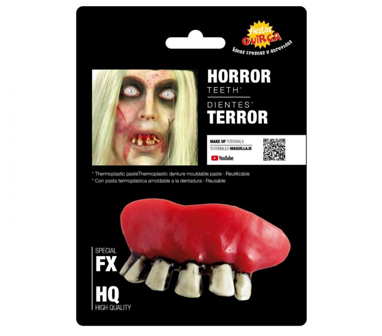 Dentier horreur en thermoplastique