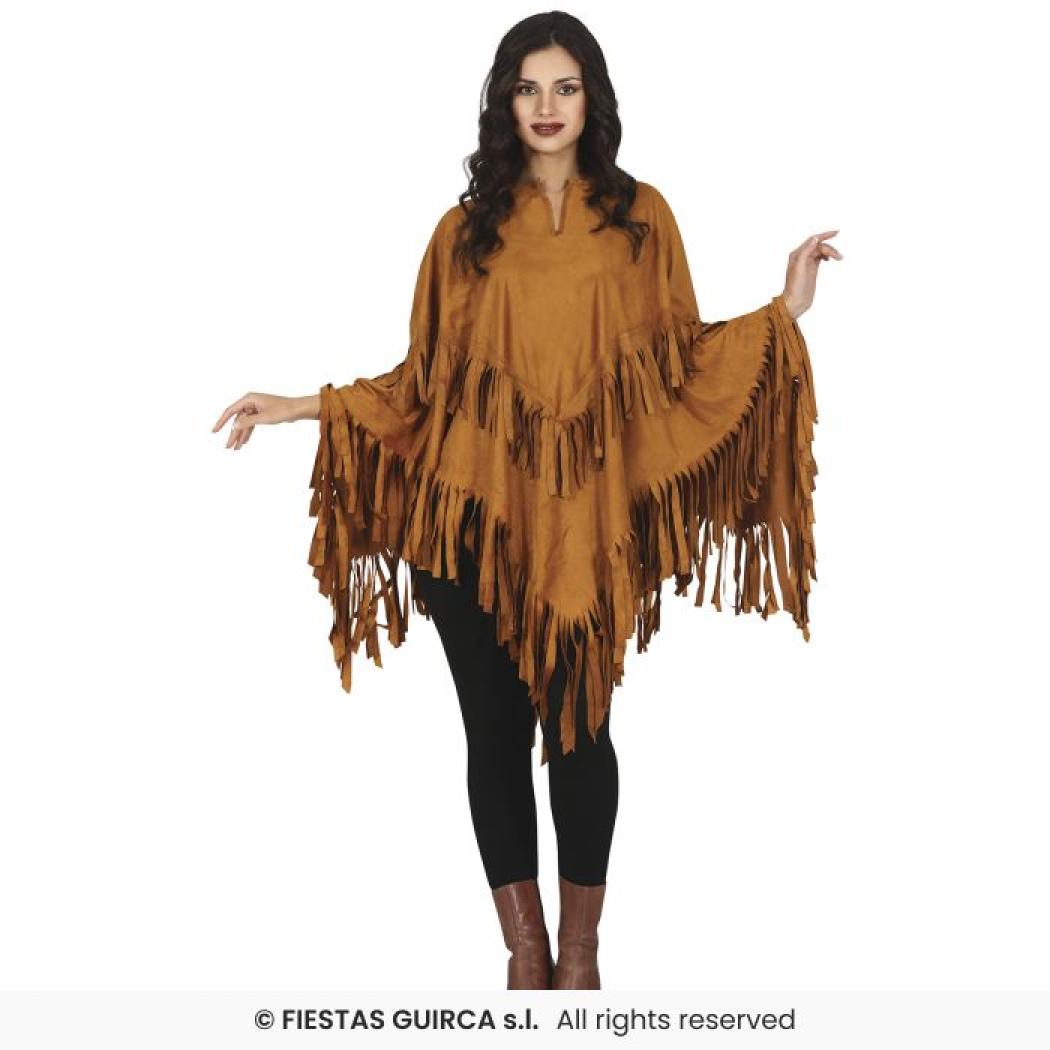 Poncho indien ou cow-boy taille unique