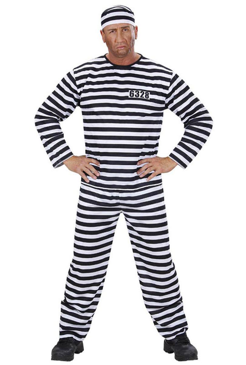 Prisonnier Bagnard noir et blanc taille XL
