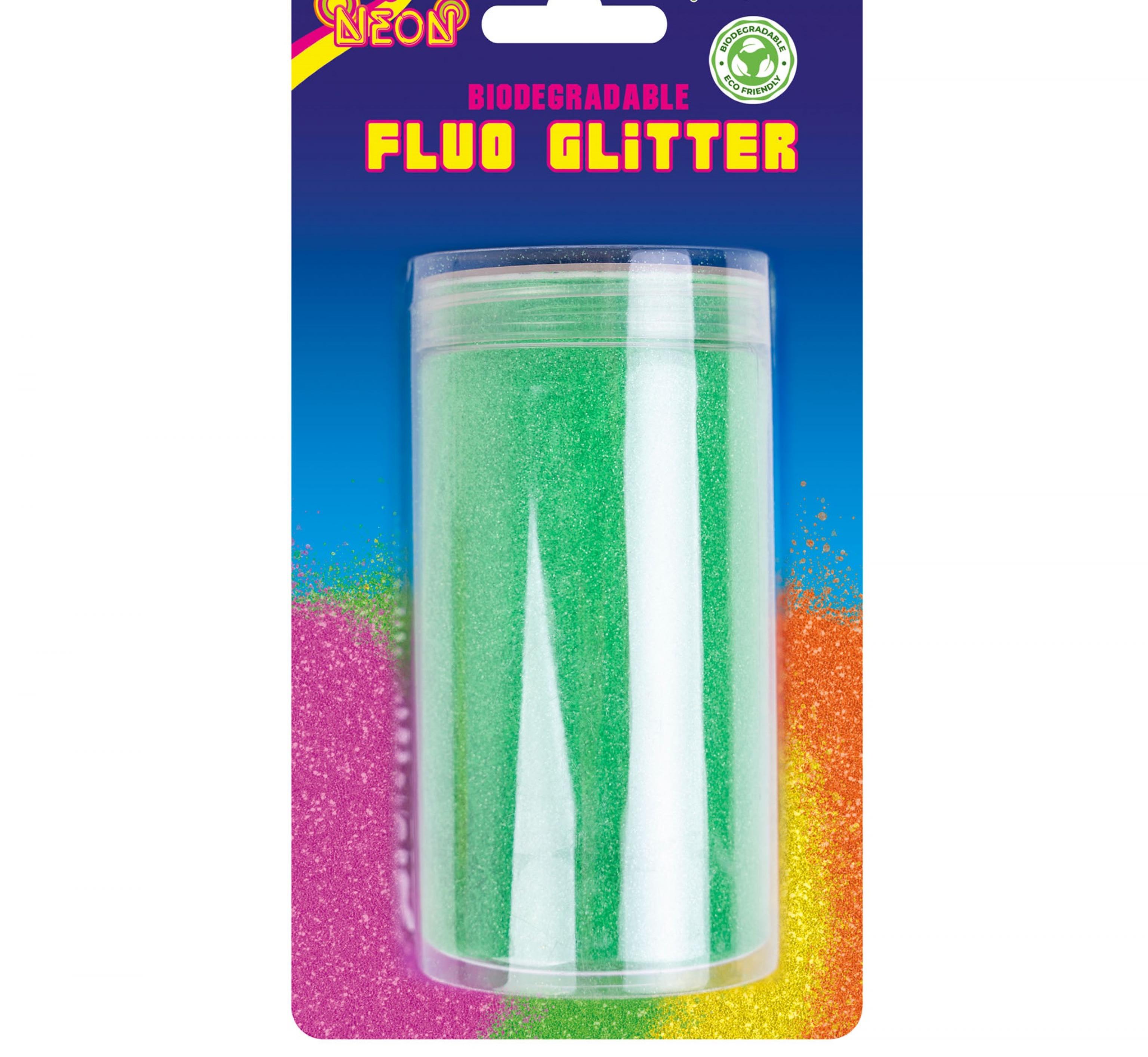 Pot de paillettes sèches biodégradables 200gr vert fluo