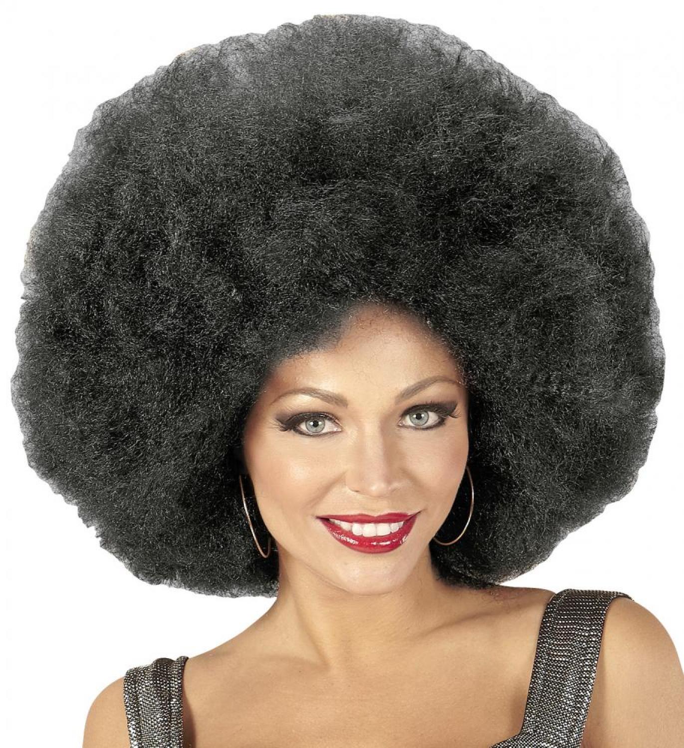 Perruque afro géante noire