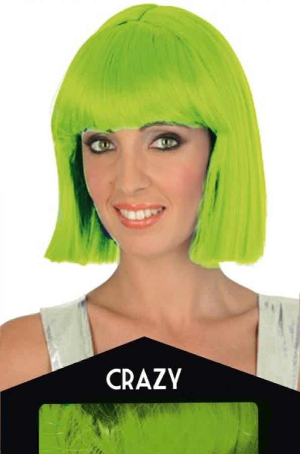 Perruque Crazy fluo verte