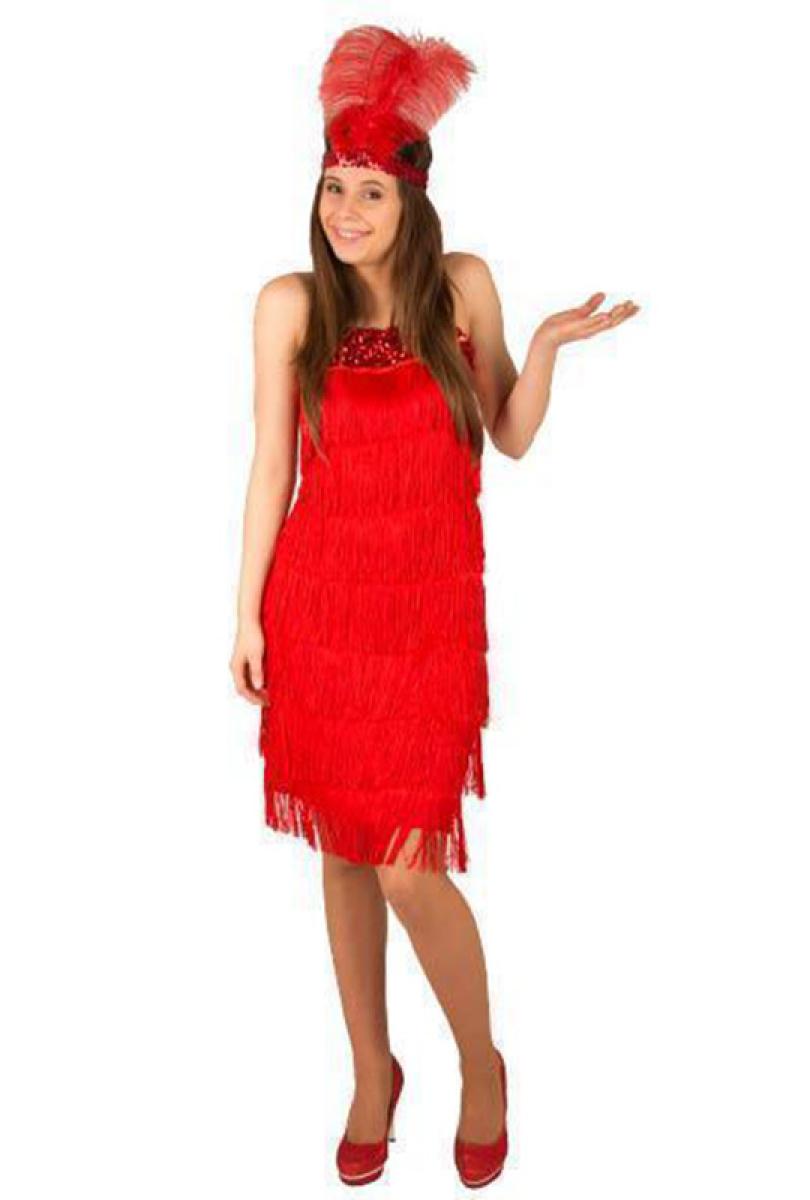 Robe Charleston frangée rouge taille 36