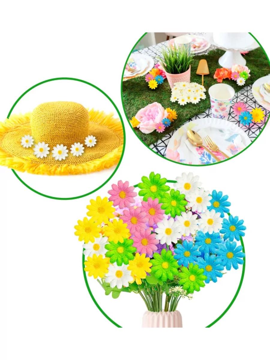 Marguerites de décoration jaune