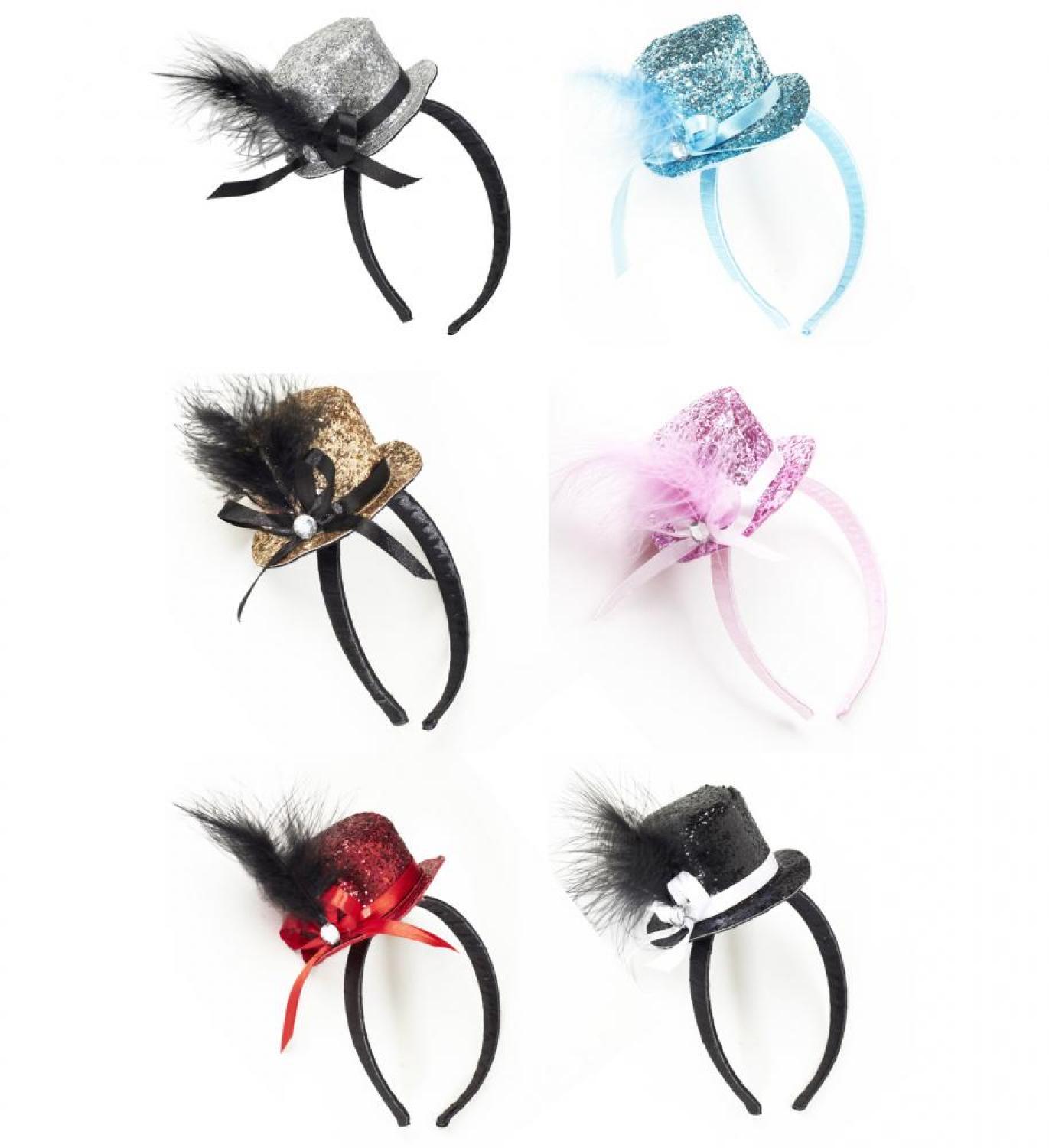 Mini chapeau pailleté sur serre-tête