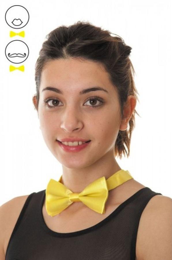 Noeud papillon jaune fluo