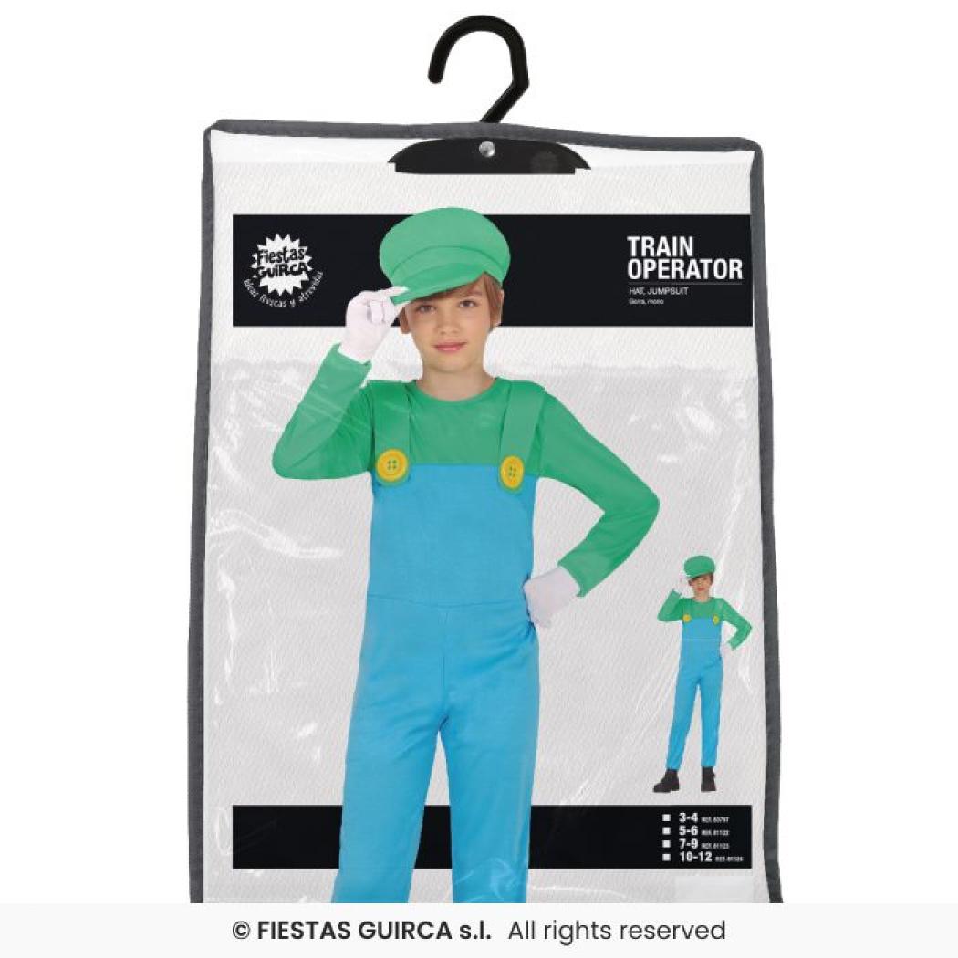 Plombier vert Luigi 10/12 ans