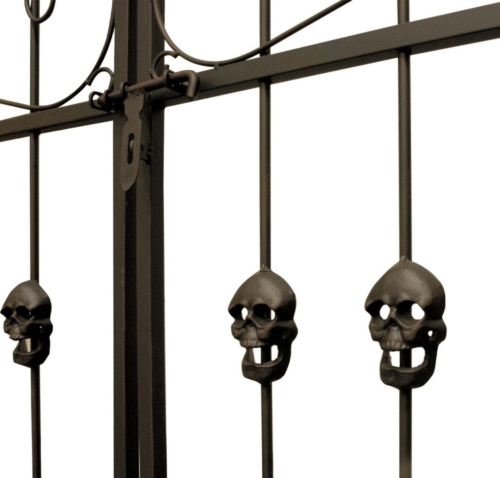 Entrée géante arche de cimetière noire 270cm en métal