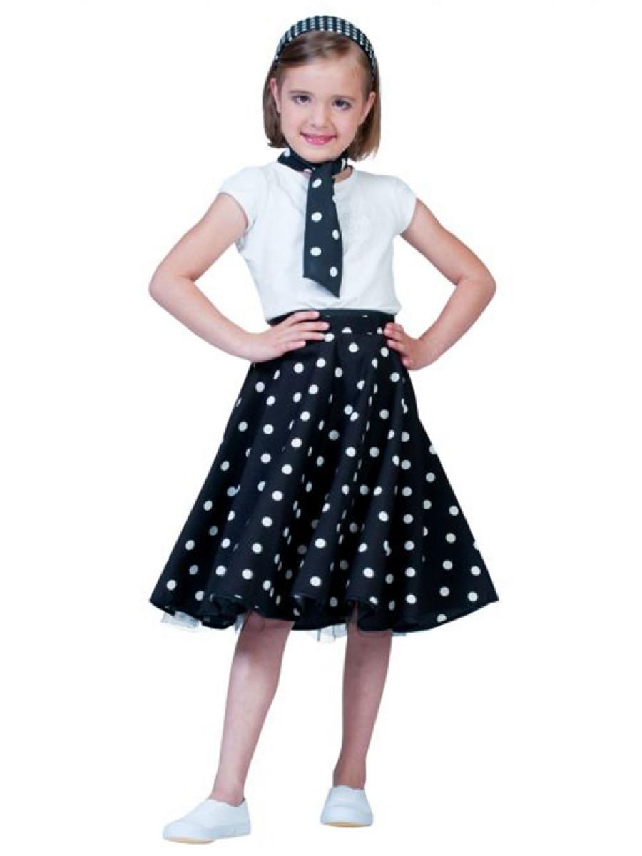 Jupe rock'n roll noire enfant