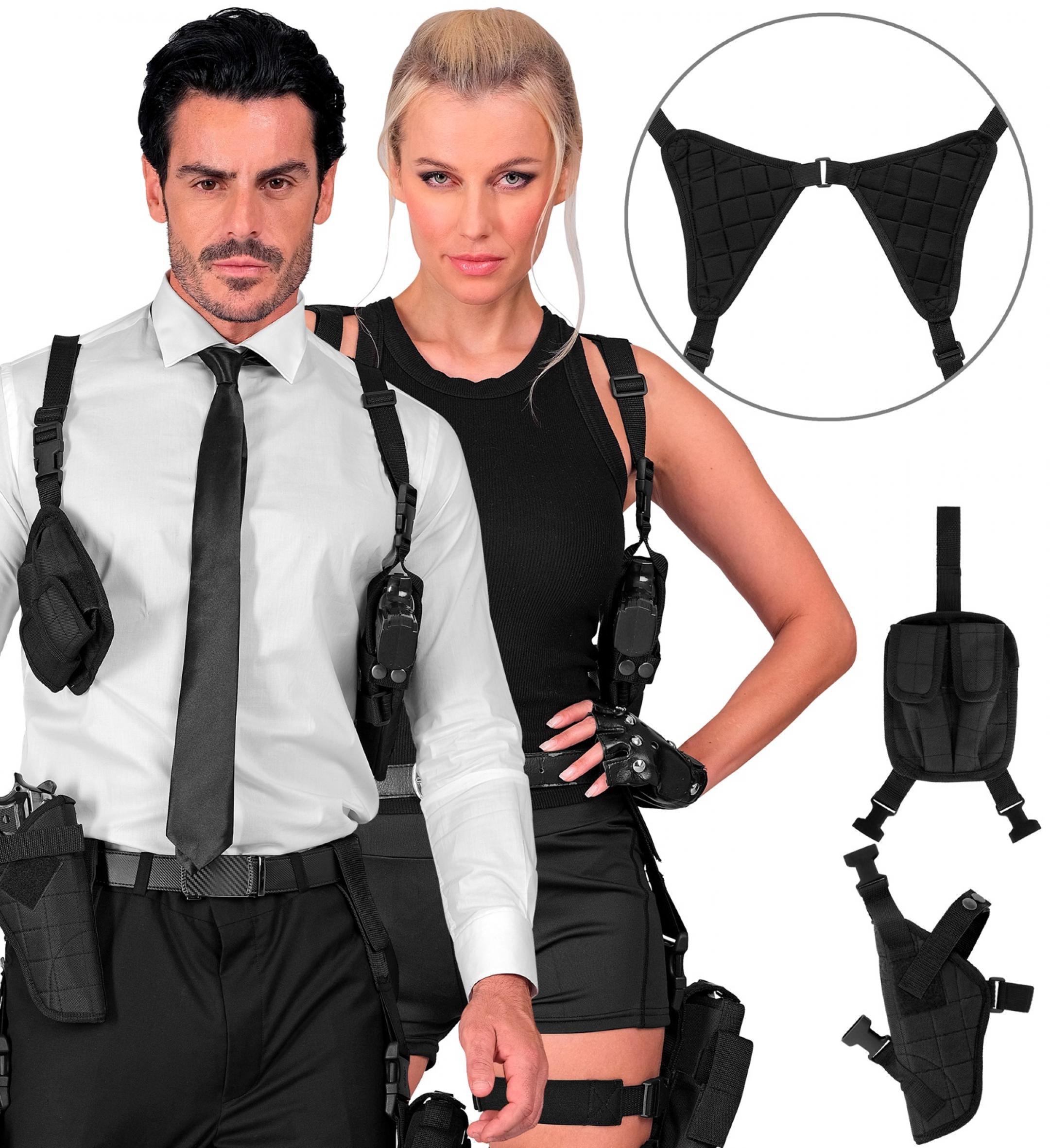 Holster épaule tactique policier avec pochettes