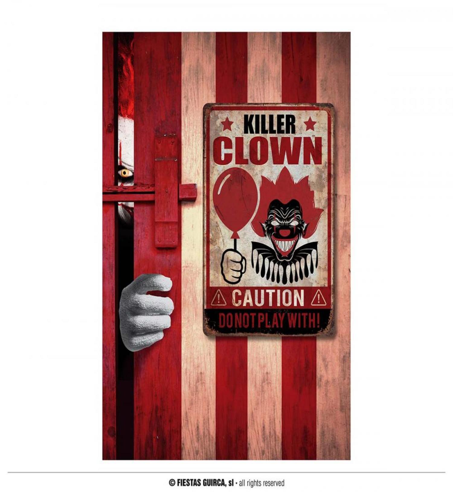 Plaque rigide clown tueur