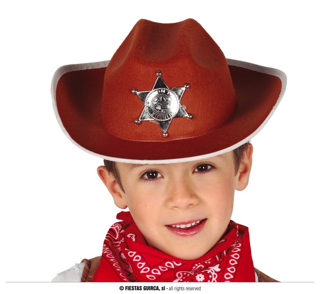 chapeau cow-boy marron pour enfant
