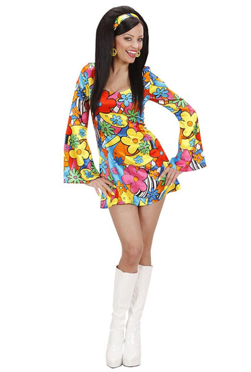 Robe disco flower power taille M