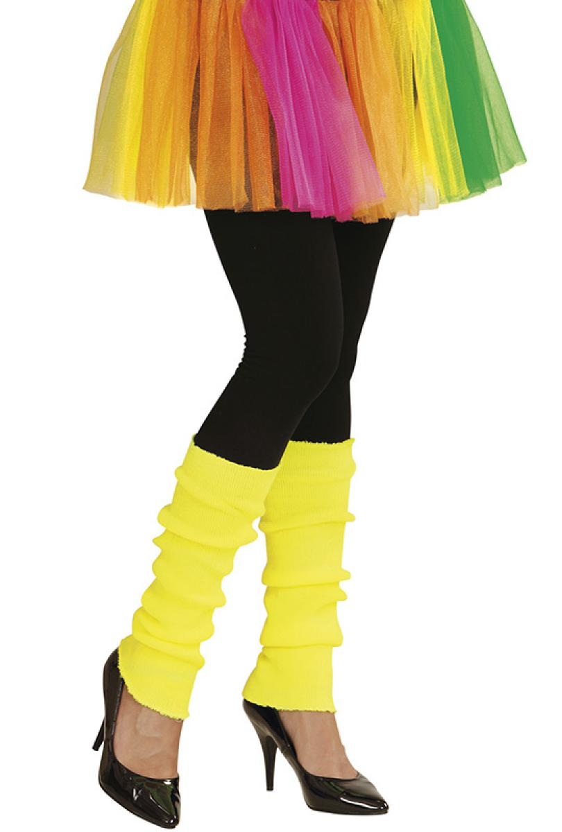 Chaussettes de danse jambières fluo jaune