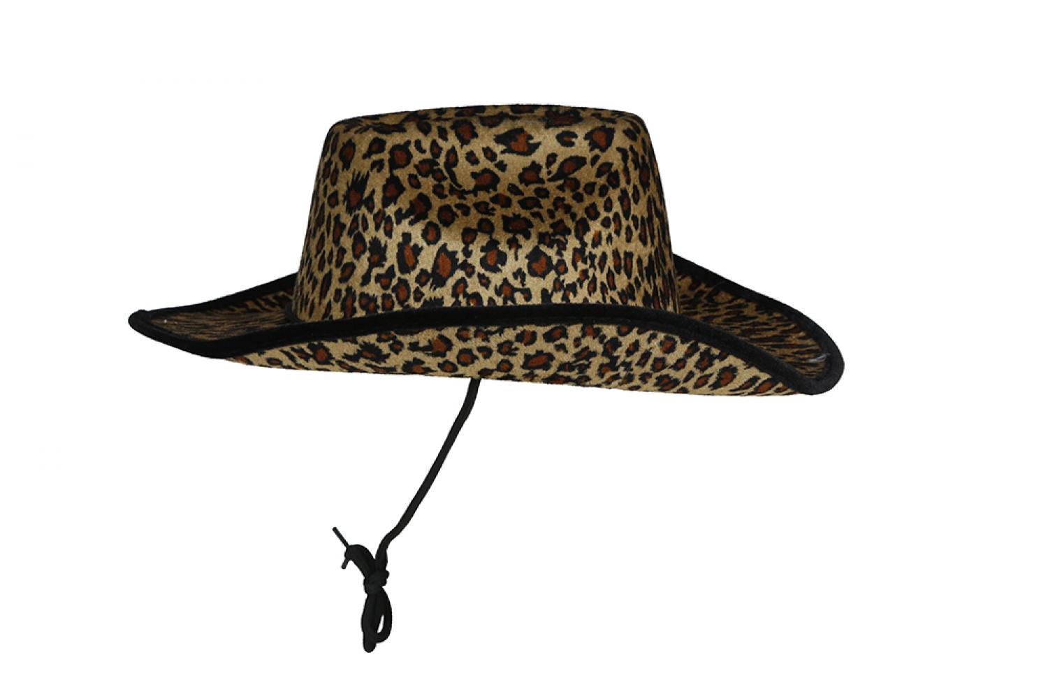 Chapeau cow boy imitation léopard