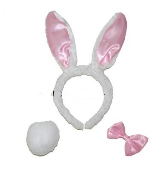 Set serre tête lapin avec noeud papillon
