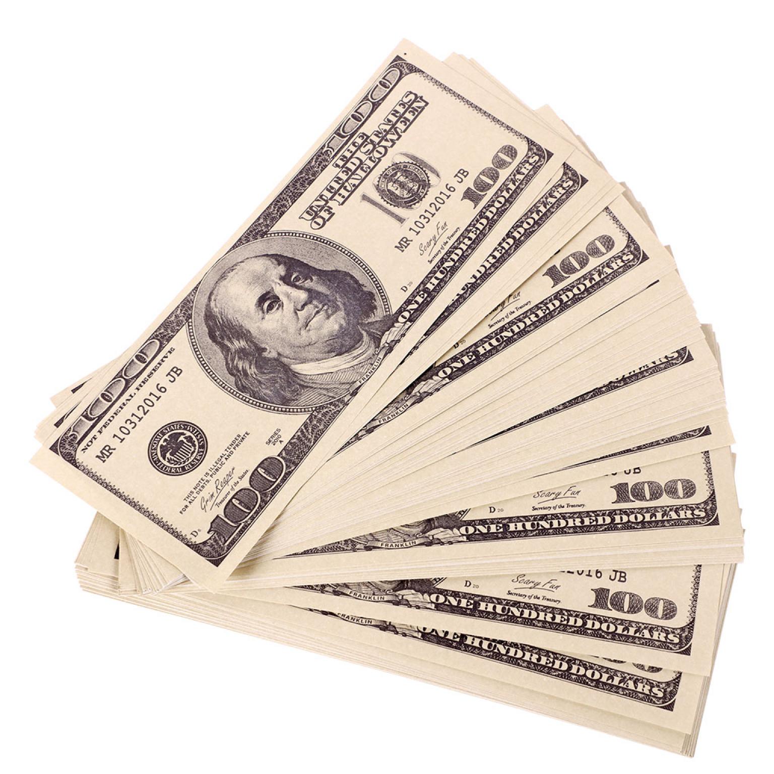 Blister de 100 faux billets 100 dollars double face