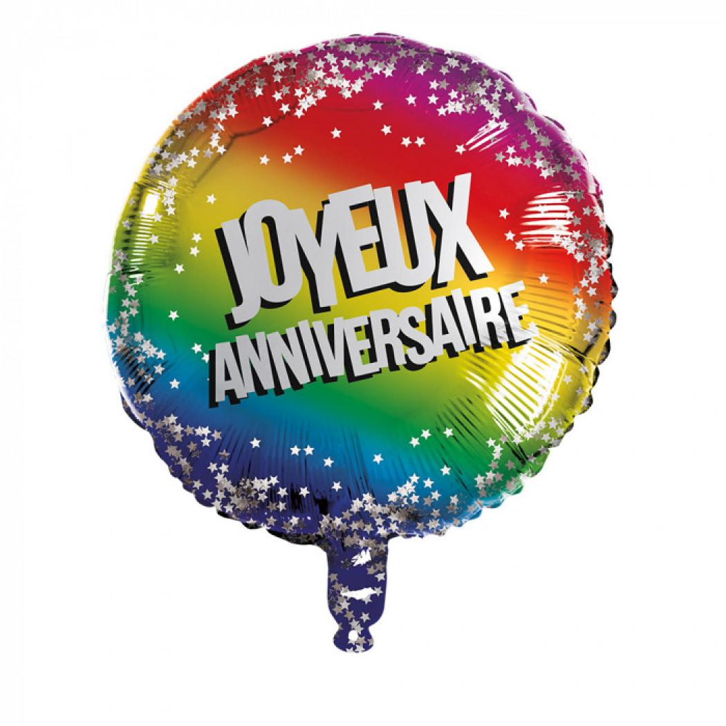 Ballon mylar Joyeux anniversaire 45cm