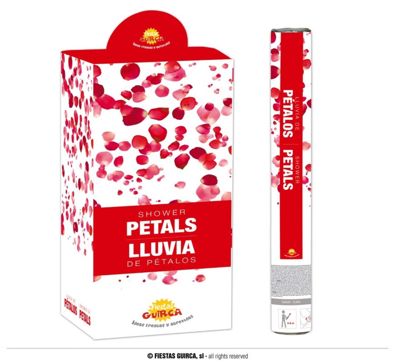 Canon à pétales de rose rouges