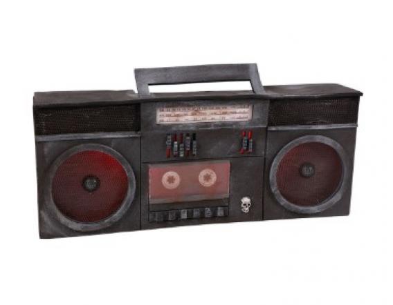 Radio cassette vintage lumineux et sonore 40cm