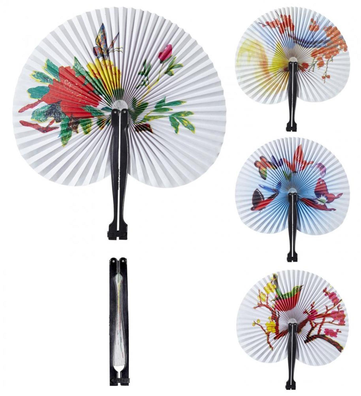 Eventail chinois en plastique et papier (E1-4)