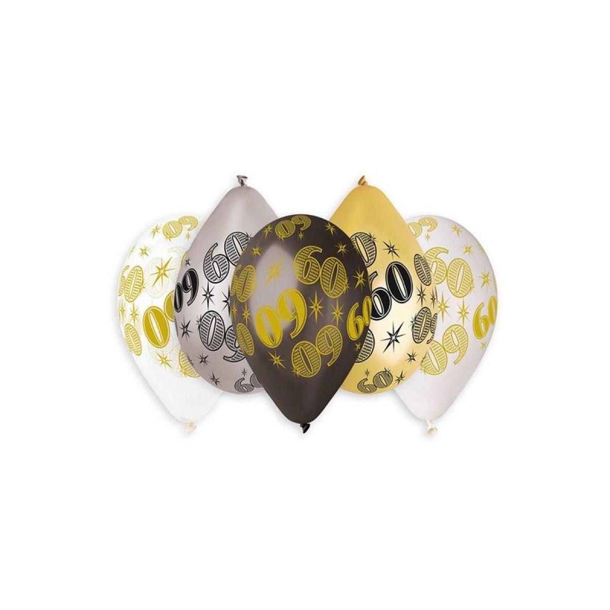 8 ballons jubilé anniversaire 60 ans diamètre 28cm
