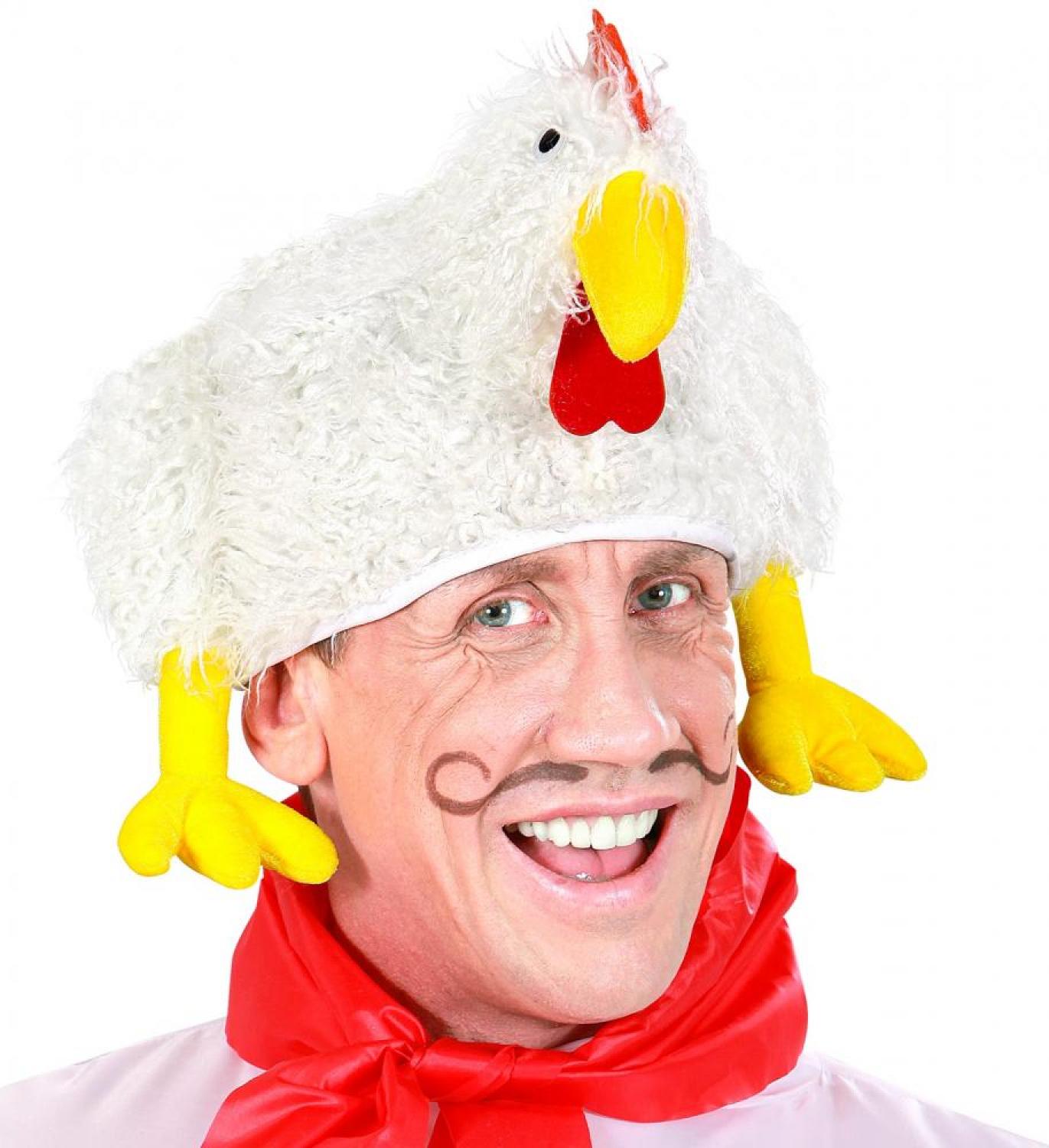 Coiffe peluche poulet