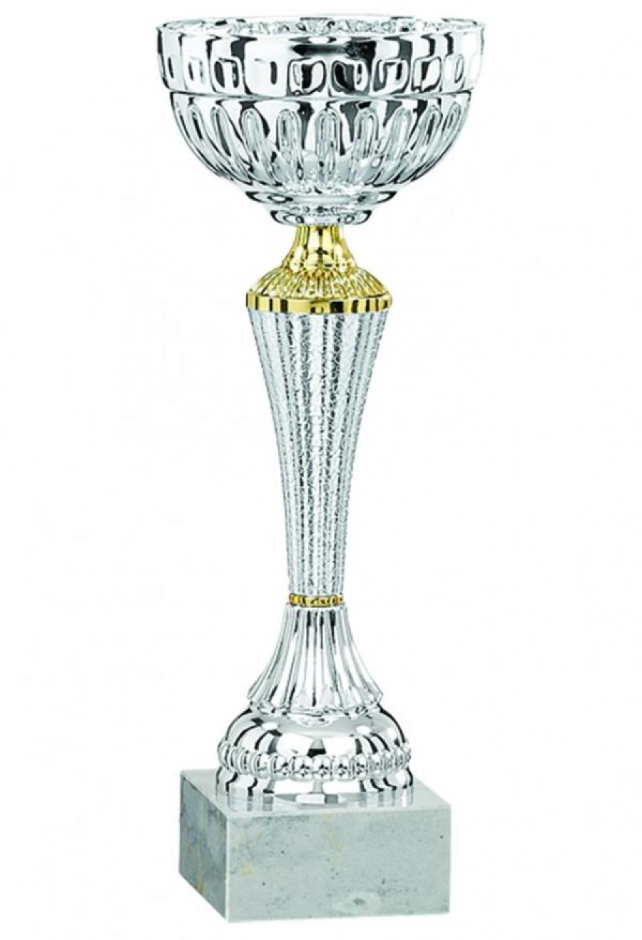 Coupe métal + socle marbre 21cm - 1822