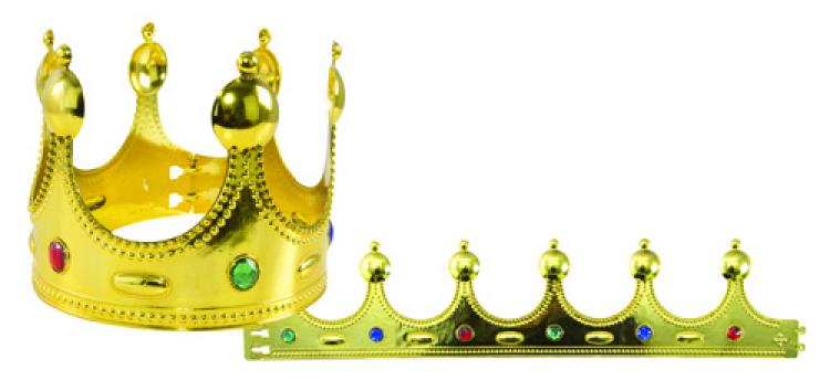 Couronne roi dorée avec pierres
