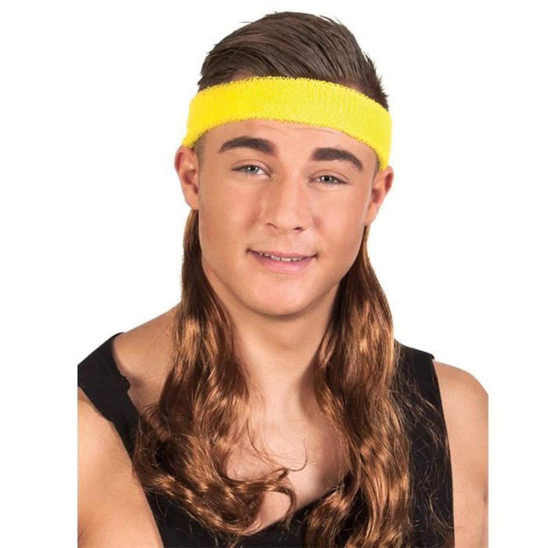 Bandeau de tête avec cheveux châtains